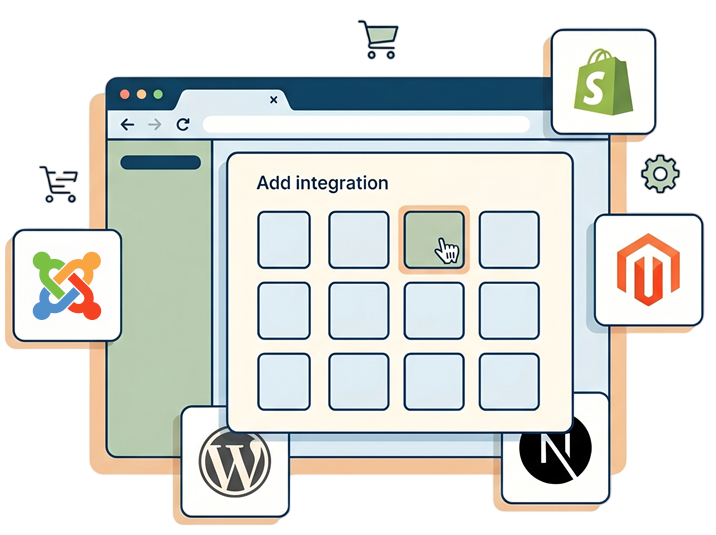 Panel JetSend con módulo de integraciones